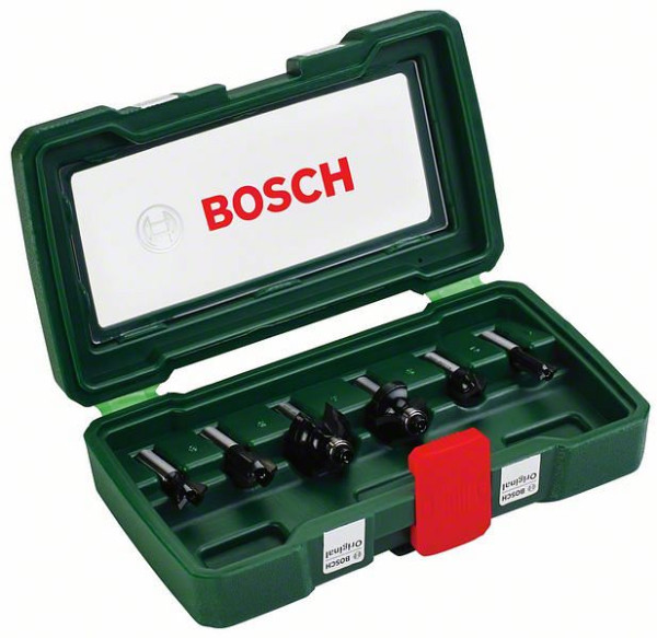 Bosch HM-Fräser-Set mit 8 mm Schaft, 6-teilig, 2607019463