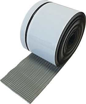 Iwetec Brustband Alu mit Doppelklebekante, schwarz, VE: 36 m, 12010353