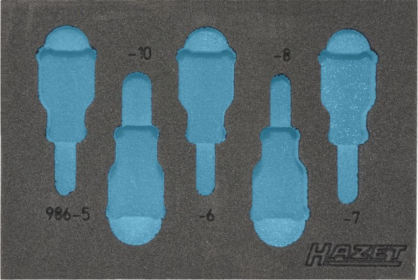 Hazet 2-Komponenten Weichschaum-Einlage, für 163-215/5, 986/5, Abmessungen / Länge: 172 mm x 114 mm, 163-215L