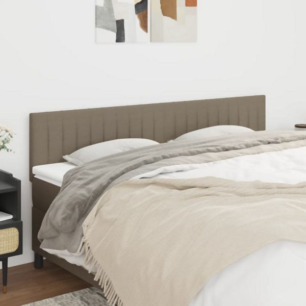 vidaXL Kopfteile 2 Stück Taupe 80x5x78/88 cm Stoff, 346260
