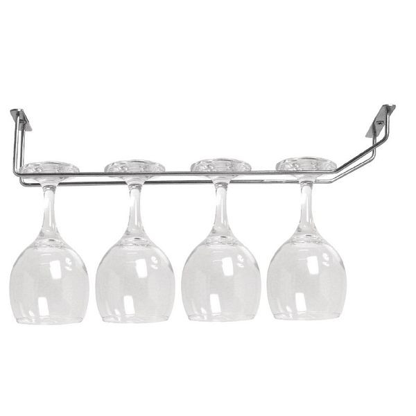 Olympia verchromte Gläserschiene 40,5cm, für Decken-, Ecken und Unterbarmontage, CE307