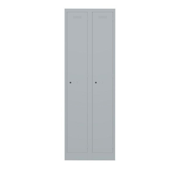 Bisley Garderobenschrank Primary Locker, 2 Abteile, 355 silber, PL3050D1355