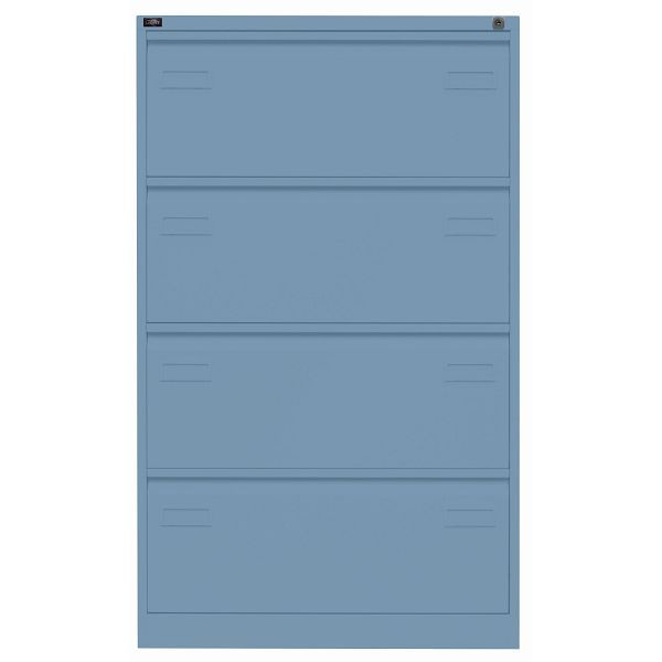 Bisley LIGHT Hängeregistraturschrank LIGHT, doppelbahnig, 4 HR-Schubladen, 605 blau, CDF4605