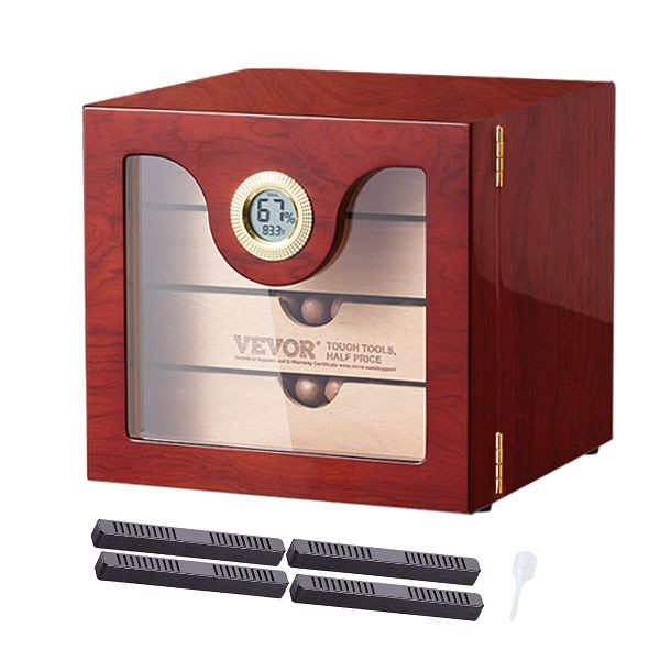 VEVOR 50-100 Zigarren-Humidor-Schrank Zedernholz-Zigarrenkiste 240x242x226mm, XQBSJMTKJ501PFT21V9
