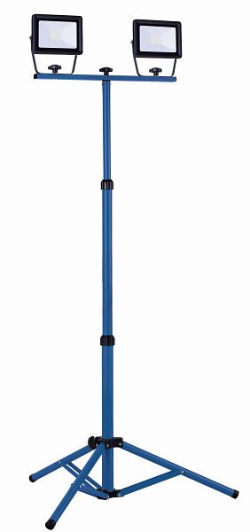 as-Schwabe LED-Strahler 2x30W „Optiline“ schwarz, auf blauem Stativ, max. 1,40m, 46351
