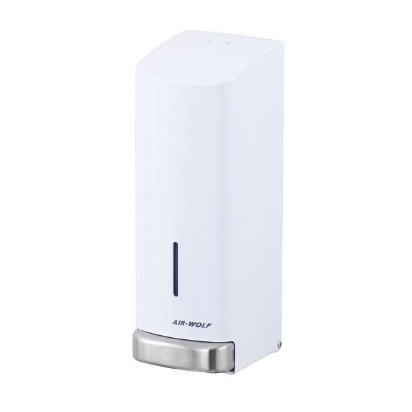 Air Wolf Seifenspender, Serie Alpha, H x B x T: 289 x 102 x 124 mm, Edelstahl weiß, 60-146