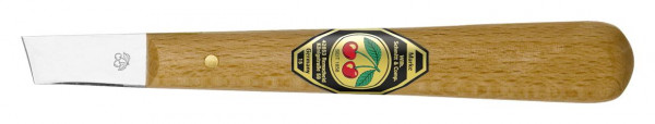 Kirschen Kerbschnitzmesser mit Holzheft, mit gerader, schräger Schneide, 3354000