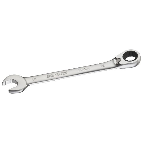 Stanley FATMAX Ringmaulschlüssel mit Ratsche 16 mm, 72 Zähne, 12-Kant, 15° gekröpft, FMMT13089-0