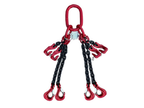 Schake Kettengehänge 4-strang, 8 mm, Länge: 6,0 m, mit Verkürzungshaken, 5466VH-8