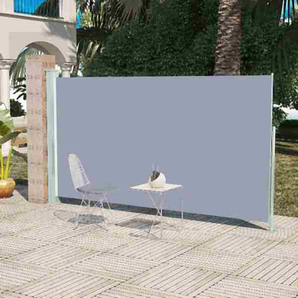 vidaXL Seitenmarkise Ausziehbar 160x300 cm Grau, 317884