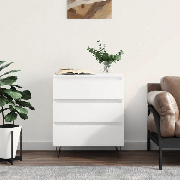 vidaXL Sideboard Weiß 60x35x70 cm Holzwerkstoff, 827180