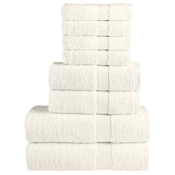 vidaXL 8 tlg. Premium-Handtuch-Set SOLUND Creme 600 g/m², 137550