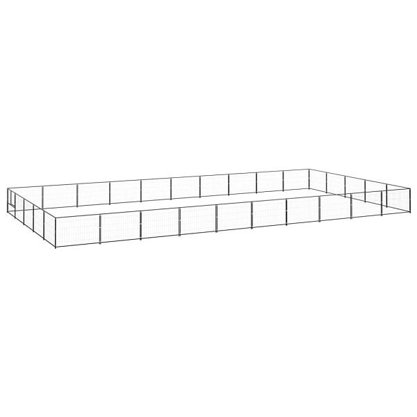 vidaXL Hundezwinger Schwarz 50 m² Stahl, Material: Stahl, 3082162