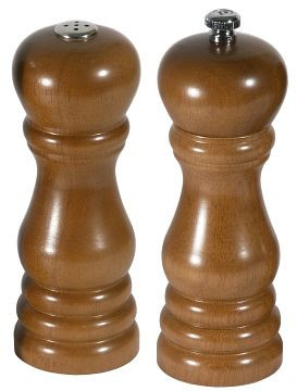 Contacto Set Salzstreuer/Pfeffermühle dunkelbraunes Holz, 16 cm, 6867/160
