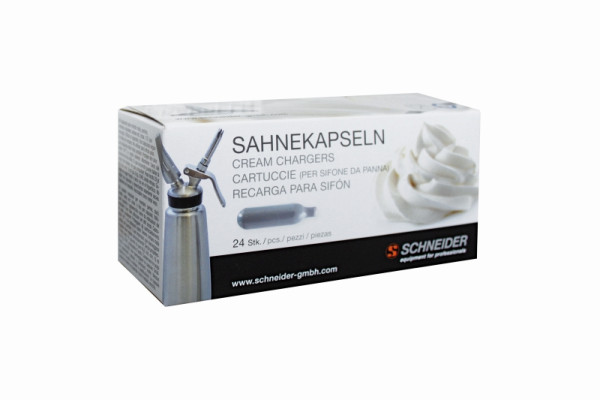 Schneider Sahnekapseln, für Sahnegerät, # 196000 und # 196010, Inhalt: 24 Stück, 196020