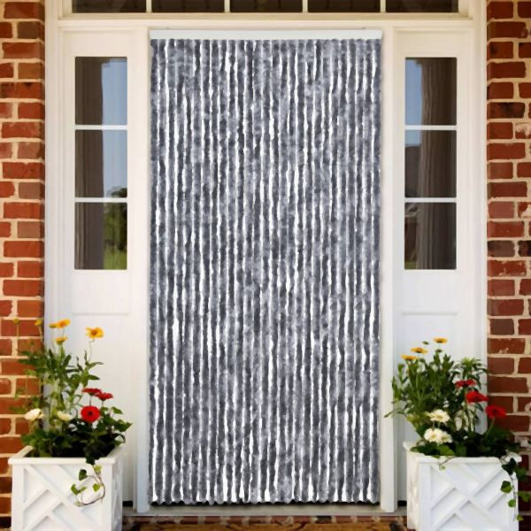 vidaXL Insektenschutz-Vorhang Silbern 120x220 cm Chenille, 315140