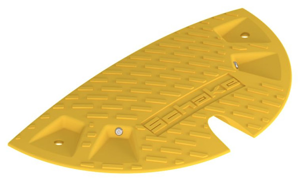 Schake Bodenschwelle aus Recycling, Endstück, gelb, Höhe: 30 mm, 3392-31E