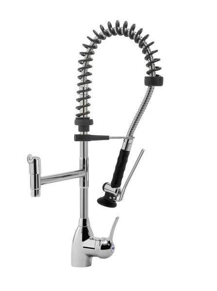 KBS STYL SHRINK Geschirrwaschbrause mit Schwenkhahn und BEST-SEMI Brausekopf, 1 Knebelbedienung Mischbatterie, 600 mm, 20921029