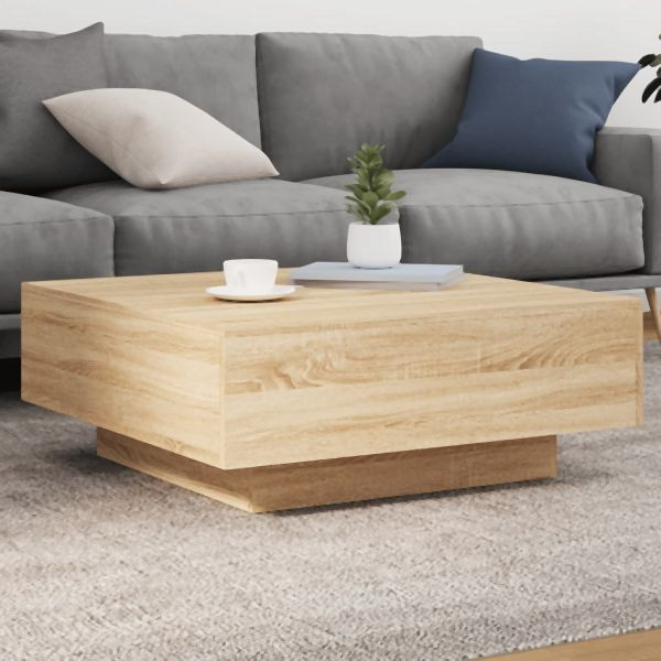 vidaXL Couchtisch Sonoma-Eiche 80x80x31 cm Holzwerkstoff, 836583