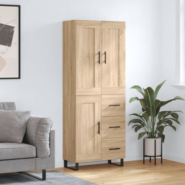 vidaXL Highboard Sonoma-Eiche 69,5x34x180 cm Holzwerkstoff, 3200028