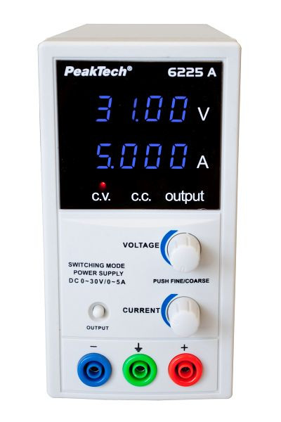 PeakTech DC Schaltnetzgerät, 0 - 30 V / 0 - 5 A, P 6225 A