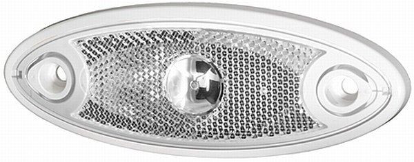 HELLA Begrenzungsleuchte, OneLED, LED, 12V, Anbau/Schraubanschluss, SAE, Lichtscheibenfarbe: glasklar, Kabel: 500mm, vorne, 2PG 344 690-307