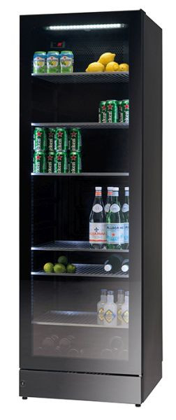 NordCap Glastürkühlschrank MG 185, für Take-Away Kühlprodukte und Getränkekühlung, steckerfertig, Umluftkühlung, 477850185
