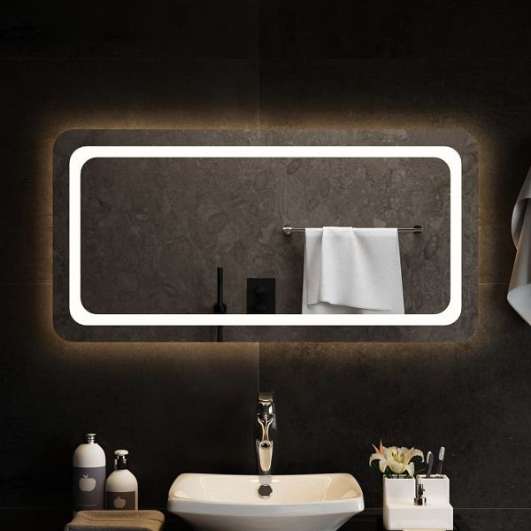 vidaXL LED-Badspiegel 100x50 cm, Stärke 4 mm, 151792, 8720286877166