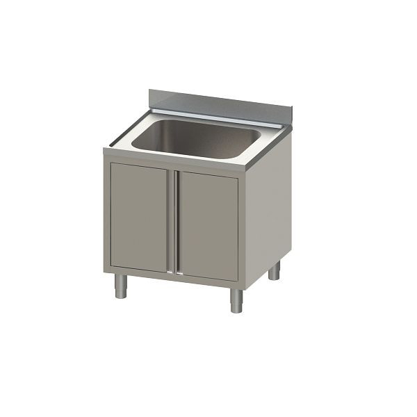 Vaiotec TOPLINE Spülschrank 600 / 1 Becken mit Flügeltüren, 80x60x85 cm, 10810