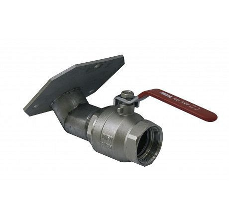 Cemo MS-Auslaufhahn 4" mit Edelstahlflansch 45° für Auslauf 100, 11348