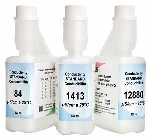 DOSTMANN Kalibrierlösung Leitwert 147 uS, 500 ml Easy to use Flasche inkl. DFM - Zertifikat, 6031-0053D