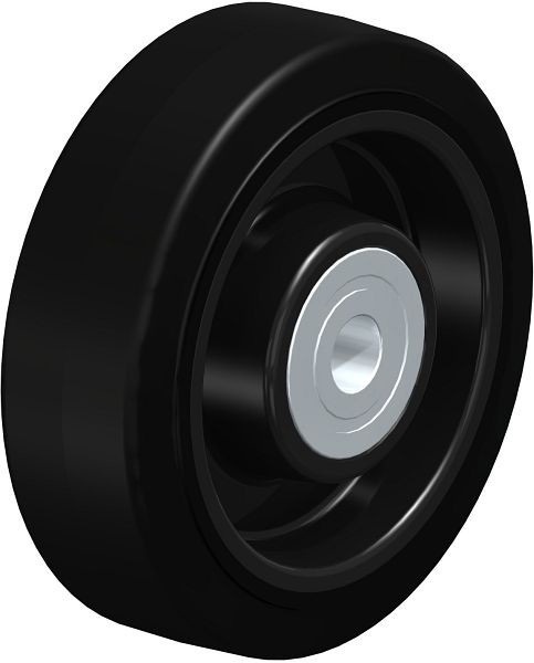 Blickle POEV 125/15K Rad aus Elastik-Vollgummi, Schwarz, 42903