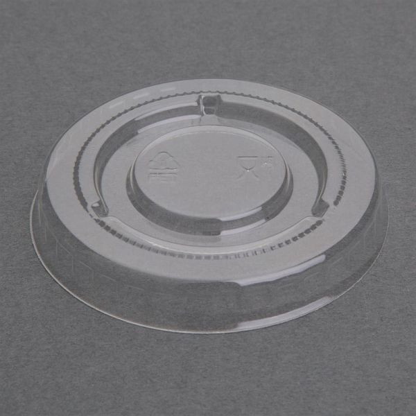 Fiesta Becherdeckel aus recycelbarem PET-Bagasse, transparent (1000 Stück), FP426