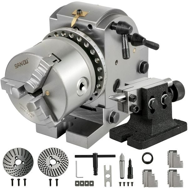 VEVOR 4" Teilapparat Rundtischteilkopf Ø100mm Horizontal Vertikal Fräsmaschine Bs-0, FDTBS-0SYC0000001V0