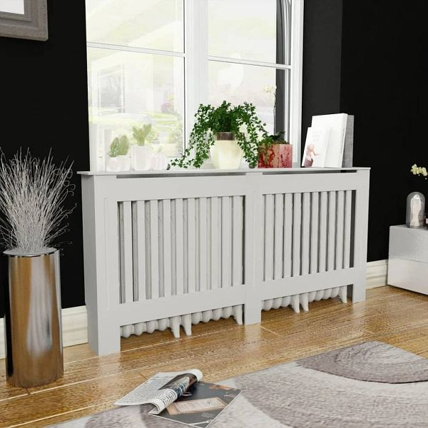 vidaXL Heizkörperabdeckung Weiß MDF 172 cm, 244340