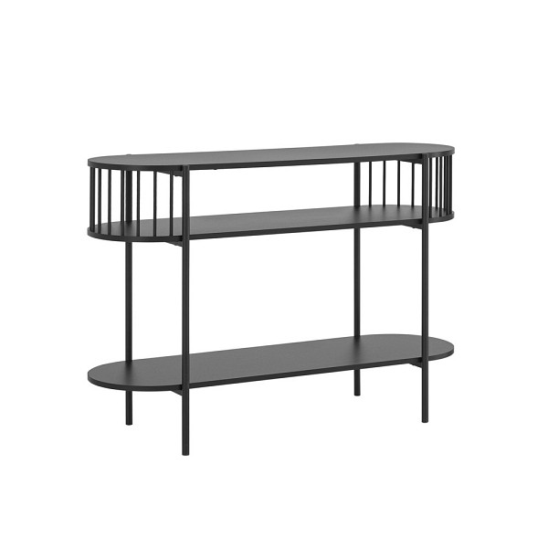 SoBuy Flurkonsolentisch mit einem Regalbrett Schwarz 110x39x76 cm, Industriell, FSB90-SCH