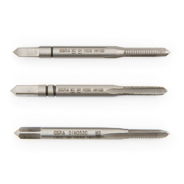 GSR Handgewindebohrer-Satz metrisches Gewinde DIN 2184-2 (DIN 352) rechts HSS-G M 2,5, 00105110