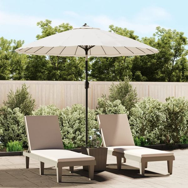 vidaXL Sonnenschirm mit Aluminium-Mast 270 cm Sandweiß, 47305