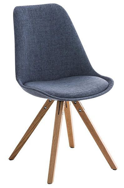 CLP Stuhl Pegleg Stoff Square natura, blau, 181388110