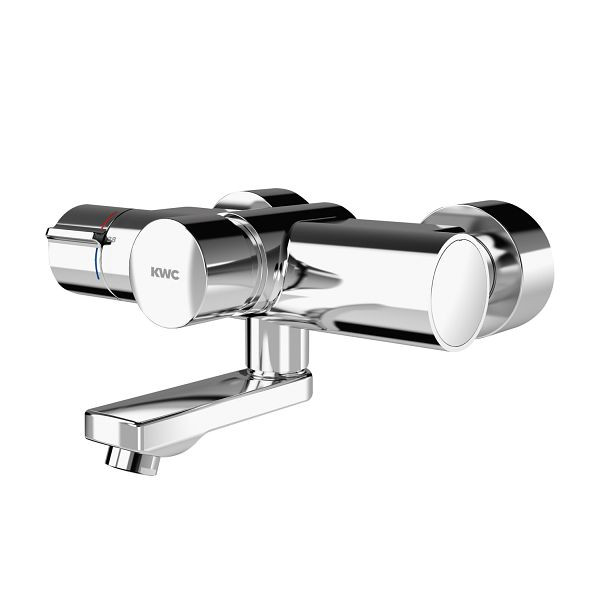 KWC Selbstschluss-Thermostatbatterie, F5, Wandbatterie, Ausladung 195 mm, 3600008676