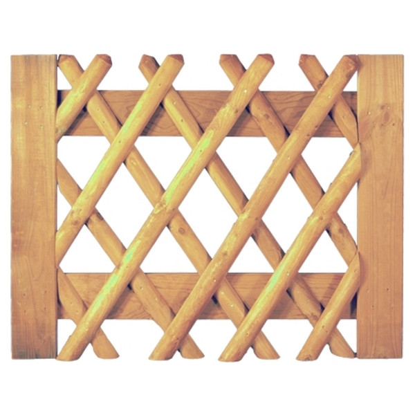 T&J Jägerzaun Tor 100 x 80 cm, Latten 55 mm, kdi braun, ohne Beschlag, ohne Pfosten, 16921