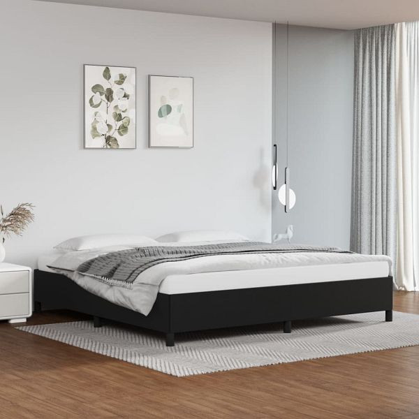 vidaXL Bettgestell Schwarz 200x200 cm Kunstleder, 347269