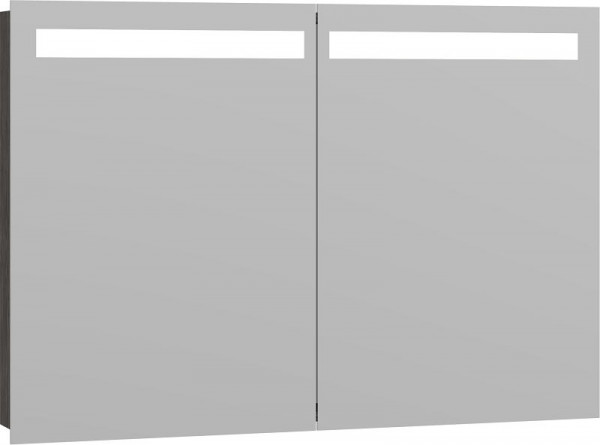 Scanbad Multo Global Spiegelschrank mit Licht, 2 Türen 70x100 cm Pine grau, Steckdose E, S430-117