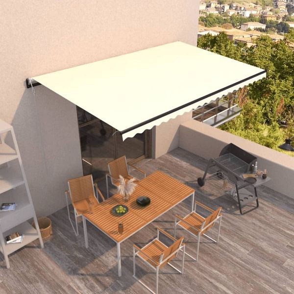 vidaXL Markise Automatisch Einziehbar 500x300 cm Creme, 3069147