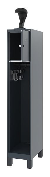 C+P Feuerwehrspind Evolo, Modell YOUNGSTER, 1 Abteil, H1530xB300xT500 mm, Anthrazi, 0490015-10 S10007