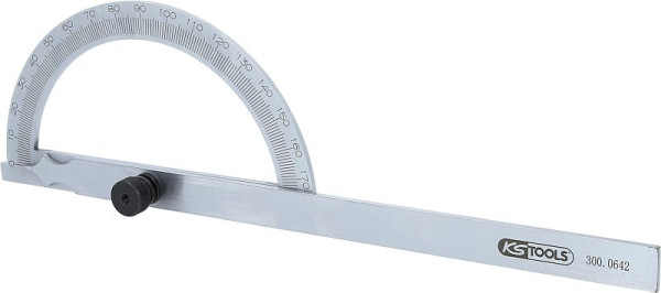 KS Tools Winkelgradmesser mit offenen Bogen, 200mm, 300.0642