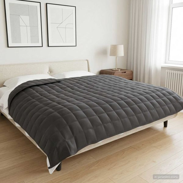 vidaXL Gewichtsdecke Anthrazit 220 x 230 cm 11 kg 100% Baumwolle 205T, 3442951