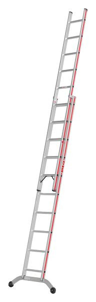 HYMER Schiebeleiter, zweiteilig, 2x10 Sprossen, Länge eingefahren 2,99 m / ausgefahren 4,95 m, 604620