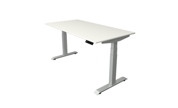 Kerkmann Sitz-Stehtisch B 1600 x T 800 mm, elektrisch höhenverstellbar von 640-1290 mm, Weiß, (Montage), 10040610-1