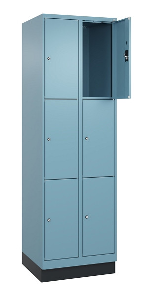 C+P Schließfachschrank Evolo PLUS, mit Sockel, 6 Fächer, 1950x600x500mm, 0010/00, 049020-203 S10021